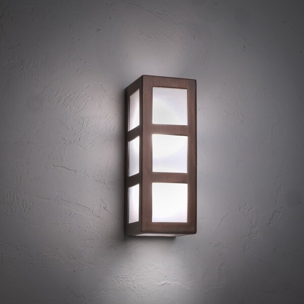 Luxury Lighting Varien Bay 15in. High Ceramic Outdoor Wall Light, Antique Copper Finish 189-77(W9) ACop u/d-7-17 - main